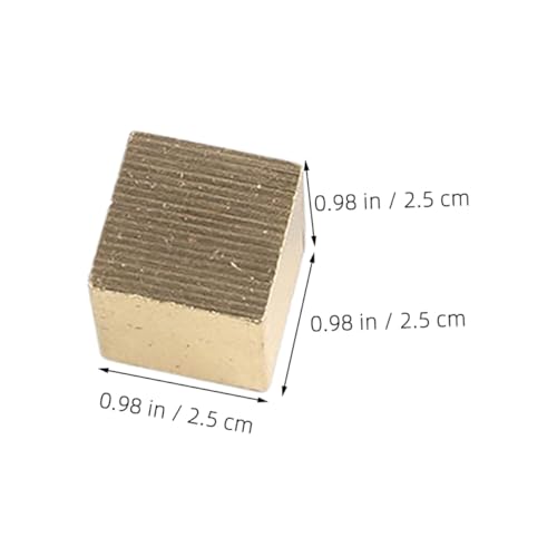 WEKAMOS 4 Stück Dichteblock Set aus Kupfer Metall Aluminium und Holz Große Würfel Physikalische Lehrinstrumente für Schulprojekte und Experimente von WEKAMOS