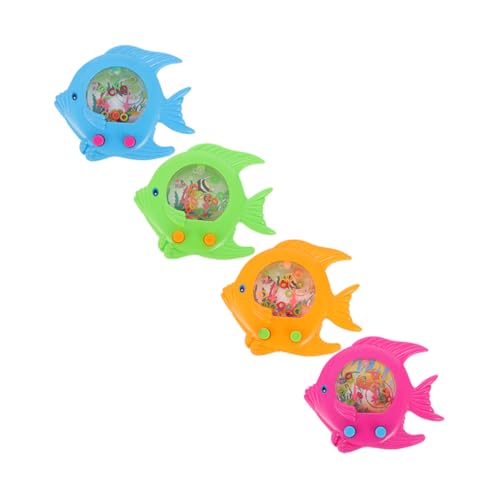 WEKAMOS 4 Stück Handheld Wasserringspiel Teiliges Fischform Wasserspielzeug Leicht Langlebig für Outdoor Pool Badewanne Spielspaß Zufällige Farbe Zufällige Farbe von WEKAMOS