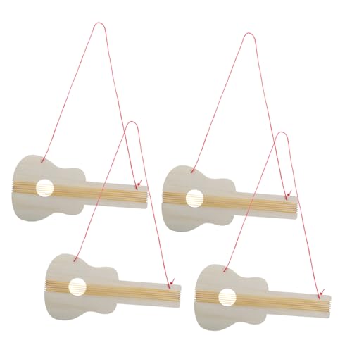 WEKAMOS 4 Stück Holz Gitarre für DIY und Dekorationsprojekte für Kindergarten Musikaktivitäten und Kreative Robustes Material für Langlebigen Spielspaß WEKAMOS 4 Stück Holz Gitarre für DIY und Dekorationsprojekte für Kindergarten Musikaktivitäten und Kreative Robustes Material für Langlebigen Spielspaß von WEKAMOS