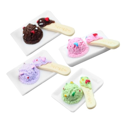 WEKAMOS 4 Stück Mini House Accessory Creme Puppenhaus Simulationseis Süße Miniatur Vorgeben Mini-hausdekoration Tragbares Puppeneis Verschleißfestes Puppeneis Harz WEKAMOS 4 Stück Mini House Accessory Creme Puppenhaus Simulationseis Süße Miniatur Vorgeben Mini-hausdekoration Tragbares Puppeneis Verschleißfestes Puppeneis Harz von WEKAMOS