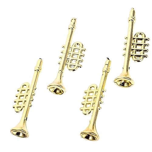WEKAMOS 4 Stück Mini-Musikinstrument-Ornamente Miniatur-Puppenhauszubehör Mini-Musikinstrumente Miniaturmodell eines Musikinstruments Mini-Instrument Instrumentenmodell Plastik Golden WEKAMOS 4 Stück Mini-Musikinstrument-Ornamente Miniatur-Puppenhauszubehör Mini-Musikinstrumente Miniaturmodell eines Musikinstruments Mini-Instrument Instrumentenmodell Plastik Golden von WEKAMOS