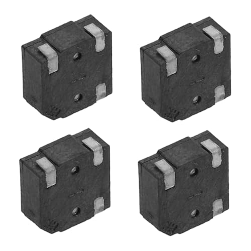 WEKAMOS 4 Stück Mini -Summer Passiver Elektrischer Summer Ersatz-piezo-Summer Alarmton Alarmgeber Piezo-Alarm Summer Für Schaltung Aktiver Piezo-Summer Hoher Dezibel-Summer Black Plastik von WEKAMOS