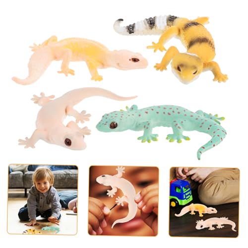 WEKAMOS 4 Stück Miniatur Gecko Modelle Realistische Tierfiguren für Lernspielzeug Garten Dekoration für Kreative und Bildung WEKAMOS 4 Stück Miniatur Gecko Modelle Realistische Tierfiguren für Lernspielzeug Garten Dekoration für Kreative und Bildung von WEKAMOS