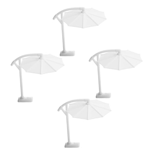 WEKAMOS 4 Stück Miniatur- Mini-Puppenhaus-Zubehör Miniatur-Sonnenschutzschirm Miniatur-Außenschirm Garten Accessoires Szenenzubehör Strandkörbe für Puppen Plastik Weiß WEKAMOS 4 Stück Miniatur- Mini-Puppenhaus-Zubehör Miniatur-Sonnenschutzschirm Miniatur-Außenschirm Garten Accessoires Szenenzubehör Strandkörbe für Puppen Plastik Weiß von WEKAMOS