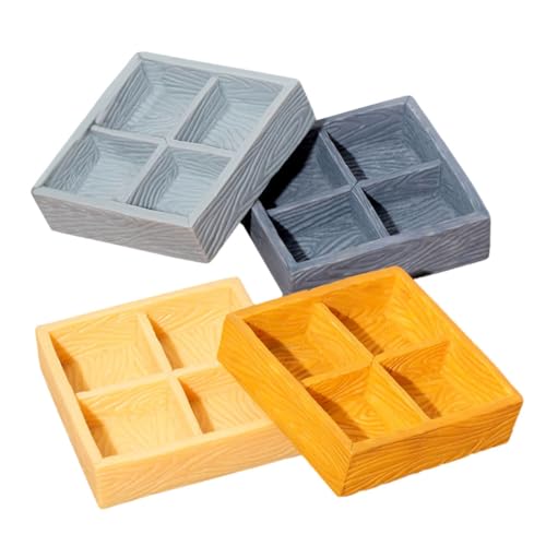 WEKAMOS 4stücke Miniaturbox Aus Kunstharz Für Puppenhäuser Gitterplatte Aufbewahrungsbox Für Kleine Gegenstände Wie Süßigkeiten Für Mikrolandschaften von WEKAMOS