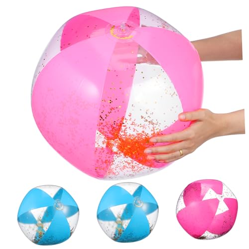 WEKAMOS 4 Stück Pailletten-wasserbälle: Jumbo-poolspielzeug Für Sommerpartys Im Freien Für Kinder Und Erwachsene – Riesige, Glitzernde, Aufblasbare Poolbälle WEKAMOS 4 Stück Pailletten-wasserbälle: Jumbo-poolspielzeug Für Sommerpartys Im Freien Für Kinder Und Erwachsene – Riesige, Glitzernde, Aufblasbare Poolbälle von WEKAMOS
