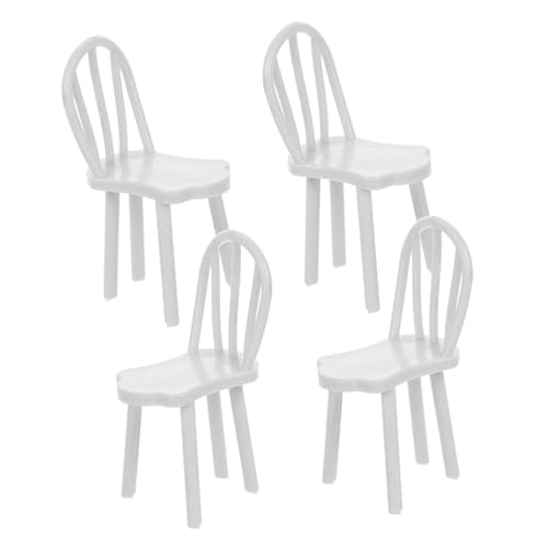 WEKAMOS 4 Stück Puppenhausstuhl Möbelstühle DIY Stuhl Puppenhauszubehör Puppenhausdekor PVC Stuhl Modell Mini Hausbedarf DIY Ministuhl Bezaubernder Miniaturstuhl Weißer WEKAMOS 4 Stück Puppenhausstuhl Möbelstühle DIY Stuhl Puppenhauszubehör Puppenhausdekor PVC Stuhl Modell Mini Hausbedarf DIY Ministuhl Bezaubernder Miniaturstuhl Weißer von WEKAMOS