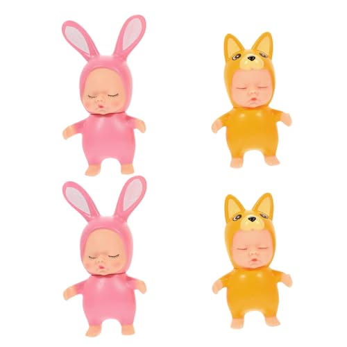 WEKAMOS 4 Stück Schlafende Babyfiguren Teiliges Vielseitige Kuchendekoration für Geburtstagsfeiern Niedliche Figuren für Partys Wohnzimmer und Garten Kreative und Stilvolle von WEKAMOS