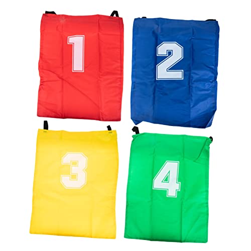 WEKAMOS 4 Stück Sprungsack spielset Outdoor Outdoor Spiele -jogginganzüge Jute Sportspielzeug groß Sackhüpftasche für Karneval Springendes Segeltuch von WEKAMOS