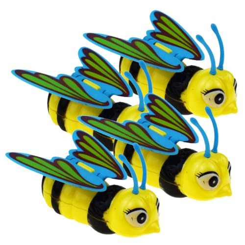 WEKAMOS 4 Stück Teiliges Aufziehspielzeug Bienenform Kleine Windup Toys für Jungen Mädchen Spielerisches Lernen von WEKAMOS