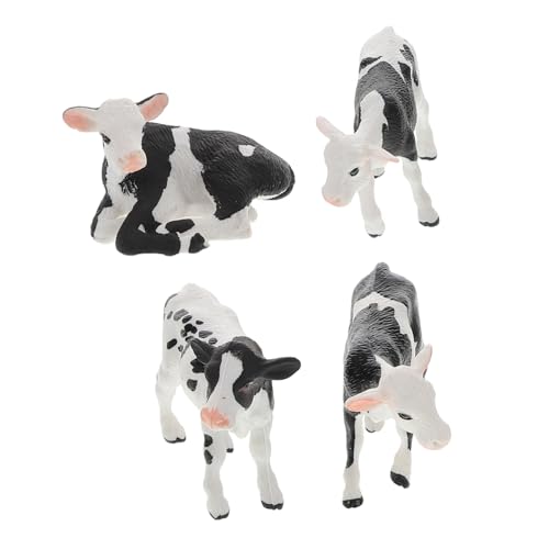 WEKAMOS 4 Stück Teiliges Bauernhof Realistische Kuh und Kalb Figuren Kindersicheres Material Dekorative Simulation für Schreibtisch und Regal WEKAMOS 4 Stück Teiliges Bauernhof Realistische Kuh und Kalb Figuren Kindersicheres Material Dekorative Simulation für Schreibtisch und Regal von WEKAMOS
