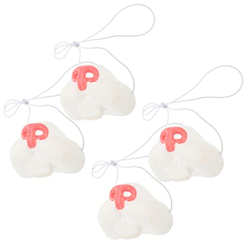 WEKAMOS 4 Stück Teiliges Bunny Nase Cosplay Realistische Hasen Nase für Kostümpartys Halloween Ostern Mehr Sicherer Halt durch Elastisches Band für Kreative Auftritte von WEKAMOS