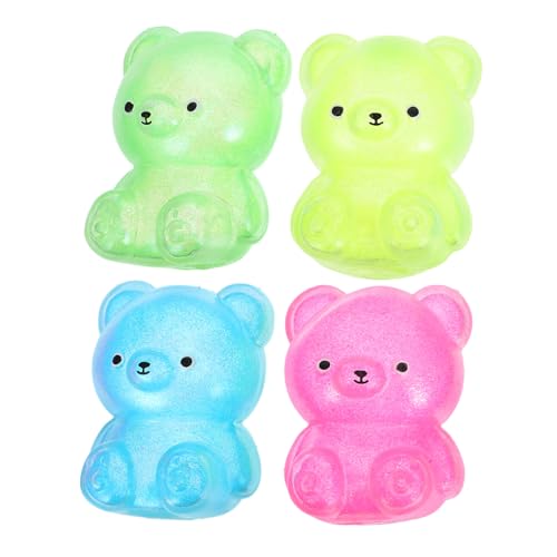 WEKAMOS 4 Stück Teiliges Fidget Elastische Quetschspielzeuge zur Stressbewältigung Bunte Stress Spielzeuge für Zuhause Lustige Stressabbau Spielzeuge von WEKAMOS