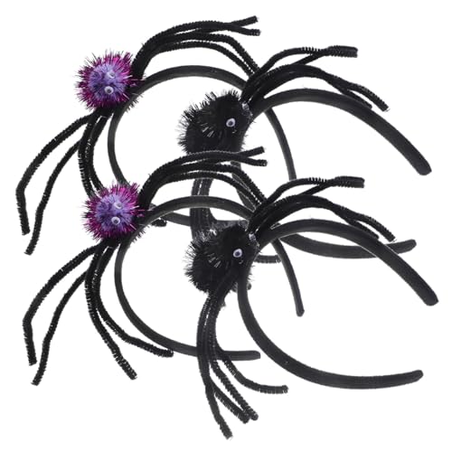 WEKAMOS 4 Stück Teiliges Halloween Stirnband mit Schwarzem und Spinnenmotiv Party Haarreifen für Karneval Kostüm Foto Requisite Vielseitige Deko für Halloween und Themenpartys WEKAMOS 4 Stück Teiliges Halloween Stirnband mit Schwarzem und Spinnenmotiv Party Haarreifen für Karneval Kostüm Foto Requisite Vielseitige Deko für Halloween und Themenpartys von WEKAMOS