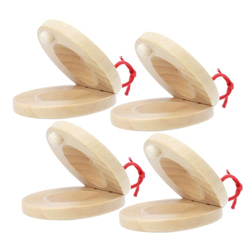 WEKAMOS 4 Stück Teiliges Kastagnetten aus Holz Musikalisches Schlaginstrument Tragbar Fördert Rhythmusgefühl und Musikinteresse für Mädchen und Jungen WEKAMOS 4 Stück Teiliges Kastagnetten aus Holz Musikalisches Schlaginstrument Tragbar Fördert Rhythmusgefühl und Musikinteresse für Mädchen und Jungen von WEKAMOS