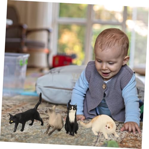 WEKAMOS 4 Stück Teiliges Kleine Katzenfiguren aus Langlebigem Kunststoff Realistische Katzenskulpturen als Dekorative Desktop und Garten Ornamente Kindgerechtes Lernspielzeug WEKAMOS 4 Stück Teiliges Kleine Katzenfiguren aus Langlebigem Kunststoff Realistische Katzenskulpturen als Dekorative Desktop und Garten Ornamente Kindgerechtes Lernspielzeug von WEKAMOS