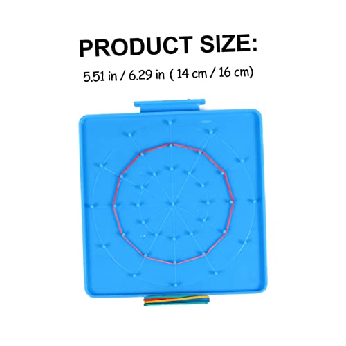 WEKAMOS 4 Stück Teiliges Kunststoff Geobrett Nagelbrett Lernspielzeug für Grundschule Matheunterricht Doppelseitig Konstruktionsbrett Feinmotorik und Problemlösung Zufällige Farbe von WEKAMOS