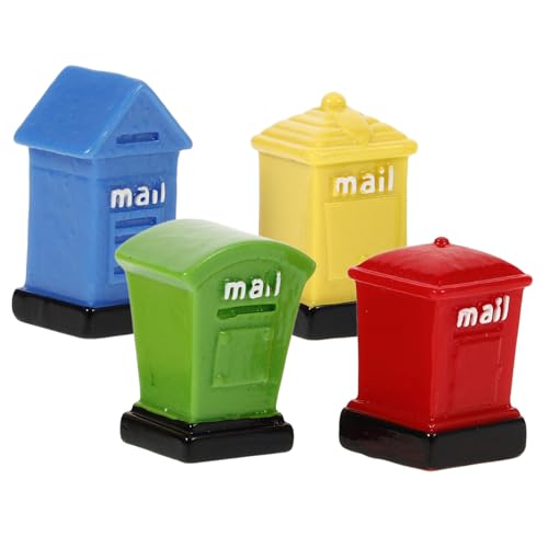 WEKAMOS 4 Stück Teiliges Mini Briefkasten Modell Farbige Miniatur Postboxen für Mikro Dekoration Kreative Tischdekoration Leichte Miniatur Ornamente für Büro und Zuhause WEKAMOS 4 Stück Teiliges Mini Briefkasten Modell Farbige Miniatur Postboxen für Mikro Dekoration Kreative Tischdekoration Leichte Miniatur Ornamente für Büro und Zuhause von WEKAMOS