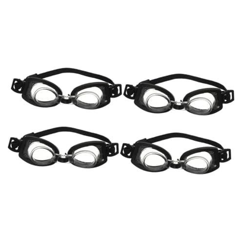 WEKAMOS 4 Stück Teiliges Mini Puppen Schwimmbrillen Taucherbrille für Puppen Zubehör Dekoratives Puppenzubehör für Fotoshootings und DIY Bastelprojekte Langlebig und Leicht von WEKAMOS