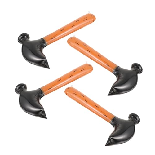 WEKAMOS 4 Stück Teiliges PVC Aufblasbares Hammer Holzmaserung Verstellbar Leicht und Tragbar Lustiges Pool Strandspielzeug für Ab Jahren für Partys und Bewegungsaktivitäten von WEKAMOS