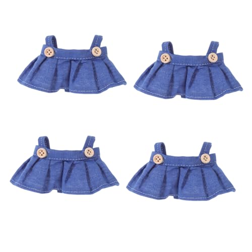 WEKAMOS 4 Stück Teiliges Puppen-Outfit Stoff-Overalls mit Rock Modisch Robustes Material Vielseitig für Kuschelpuppe Einfach Anzuziehen für Cosplay und Alltagskleidung WEKAMOS 4 Stück Teiliges Puppen-Outfit Stoff-Overalls mit Rock Modisch Robustes Material Vielseitig für Kuschelpuppe Einfach Anzuziehen für Cosplay und Alltagskleidung von WEKAMOS