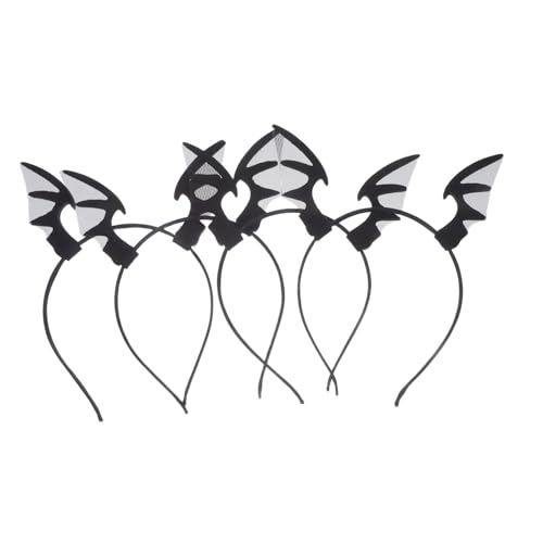 WEKAMOS 4 Stück Teiliges Schwarzes Fledermaus-stirnband Halloween Haarreifen mit Weichem Polster für Frauen und Leichter Bequemer Kopfschmuck für Kostümparty und Cosplay WEKAMOS 4 Stück Teiliges Schwarzes Fledermaus-stirnband Halloween Haarreifen mit Weichem Polster für Frauen und Leichter Bequemer Kopfschmuck für Kostümparty und Cosplay von WEKAMOS