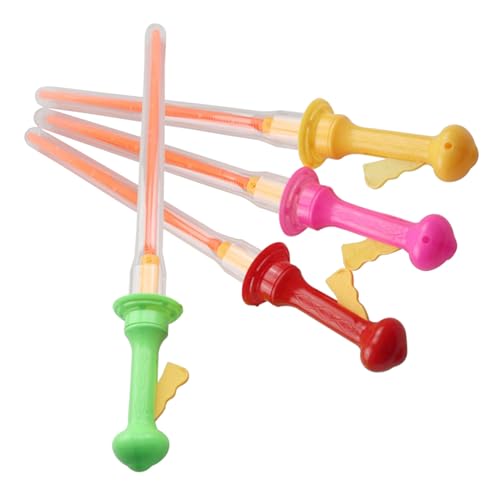WEKAMOS 4 Stück Teiliges Seifenblasenstab Outdoor aus Kindersicherem Große Bunte Bubble Wands für Familienaktivitäten Geburtstagsfeiern Strand und Partyspaß Zufällige Farbe von WEKAMOS