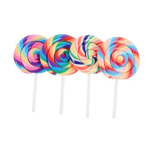 WEKAMOS 4 Stück Teiliges Simulation Lollipop Deko Miniatur Candy Requisiten für Puppenhaus Foto Requisite Weihnachtsdeko Sammler WEKAMOS 4 Stück Teiliges Simulation Lollipop Deko Miniatur Candy Requisiten für Puppenhaus Foto Requisite Weihnachtsdeko Sammler von WEKAMOS