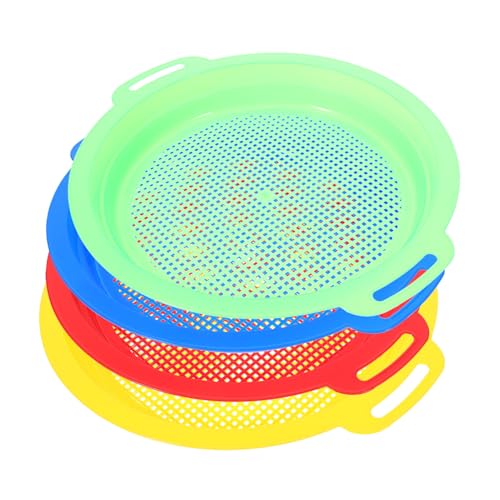WEKAMOS 4 Stück Teiliges Strandspielzeug Sand Siebe mit Griffen Kindersicheres Kunststoff Sandsieb für Strand Sandkasten Spielplatz und Outdoor Spiele Zufällige Farbe WEKAMOS 4 Stück Teiliges Strandspielzeug Sand Siebe mit Griffen Kindersicheres Kunststoff Sandsieb für Strand Sandkasten Spielplatz und Outdoor Spiele Zufällige Farbe von WEKAMOS