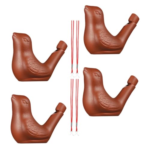 WEKAMOS 4 Stück Teiliges Vogelpfeifen aus Violett mit Realistischen Wasser vogelrufen Tragbar und Leicht für Kindergeburtstag Outdoor spiele und Naturerlebnis von WEKAMOS