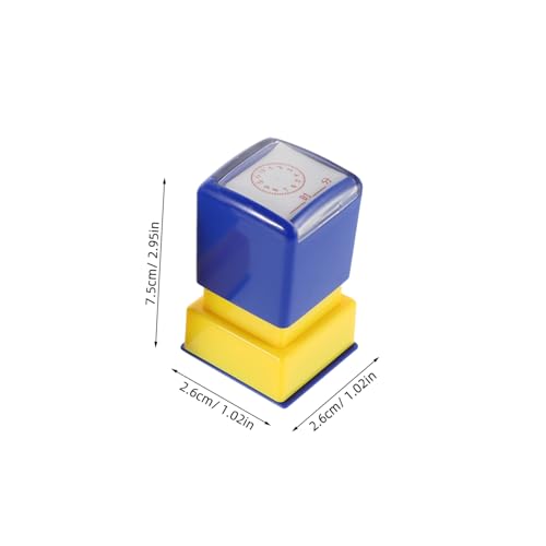 WEKAMOS 4 Stück Teiliges Zeitstempel für Schüler Bunte Uhrzeit Stempel mit Multifunktionalem Ziffernblatt Langlebig und Spielerisch für Klassenzimmer und Zuhause von WEKAMOS