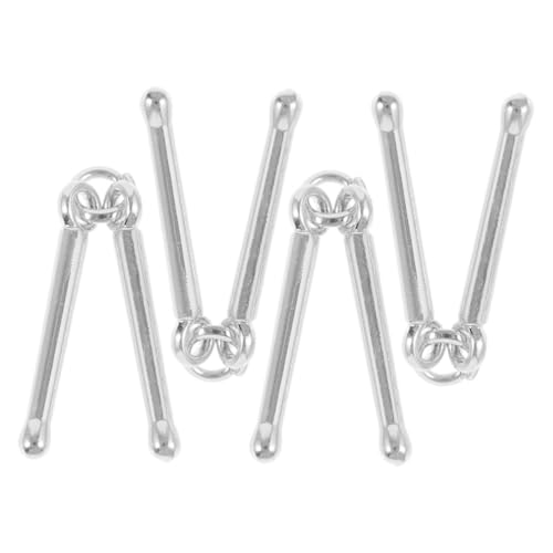 WEKAMOS 4 Stück Trommelstock-anhänger Musiknote Charme Schlagzeuger Halskette Musiknoten-schmuck Musiknotenanhänger Musiknoten-anhänger Anhänger Für Musikinstrumente Zinklegierung Silver von WEKAMOS
