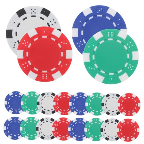 WEKAMOS 40 Stück Poker Chips aus Kunststoff Runde Farbige Spielmarken für Poker Spiele Party und Klassenzimmer Rot Blau Grün Weiß WEKAMOS 40 Stück Poker Chips aus Kunststoff Runde Farbige Spielmarken für Poker Spiele Party und Klassenzimmer Rot Blau Grün Weiß von WEKAMOS