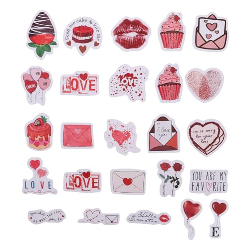 WEKAMOS 46 Stück Valentinstag-Scrapbook-Aufkleber, Niedliche Herz-Aufkleber, Einzigartiger Liebeskleber Für Tagebücher Und Alben, Romantische Anlässe WEKAMOS 46 Stück Valentinstag-Scrapbook-Aufkleber, Niedliche Herz-Aufkleber, Einzigartiger Liebeskleber Für Tagebücher Und Alben, Romantische Anlässe von WEKAMOS