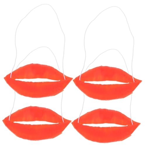 WEKAMOS 4Stücke Halloween Wurstmund Requisiten für Cosplay und Party Dekoration Lustige Große Lippen für Kostümpartys Sportevents und Festivals für von WEKAMOS