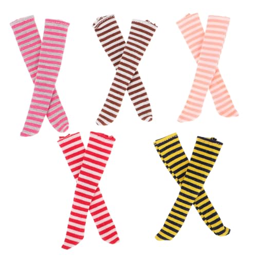 WEKAMOS 5 Paare Lange Puppensocken für Spielzeugzubehör Miniatur Puppensocken zum Anziehen Niedliche Kleine Socken für Puppenhaus DIY Puppenkleidung Rollenspiel WEKAMOS 5 Paare Lange Puppensocken für Spielzeugzubehör Miniatur Puppensocken zum Anziehen Niedliche Kleine Socken für Puppenhaus DIY Puppenkleidung Rollenspiel von WEKAMOS