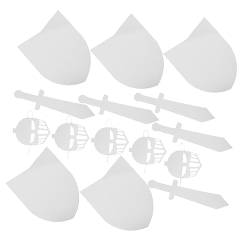 WEKAMOS 5 Sätze DIY Bastelset Ritter Schild Maske aus Karton zum Bemalen Kreative Party Deko Kostüm Zubehör für Halloween Rollenspiel Freizeitspaß WEKAMOS 5 Sätze DIY Bastelset Ritter Schild Maske aus Karton zum Bemalen Kreative Party Deko Kostüm Zubehör für Halloween Rollenspiel Freizeitspaß von WEKAMOS
