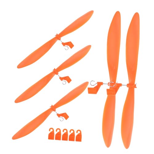 WEKAMOS 5 Sätze Flugzeug selber Bauen Propellerspielzeug Flugzeugteile und Zubehör Minipropeller Propellerblätter aus Kunststoff Zubehör für Modellflugzeuge RC-Propeller Plastik Orange WEKAMOS 5 Sätze Flugzeug selber Bauen Propellerspielzeug Flugzeugteile und Zubehör Minipropeller Propellerblätter aus Kunststoff Zubehör für Modellflugzeuge RC-Propeller Plastik Orange von WEKAMOS