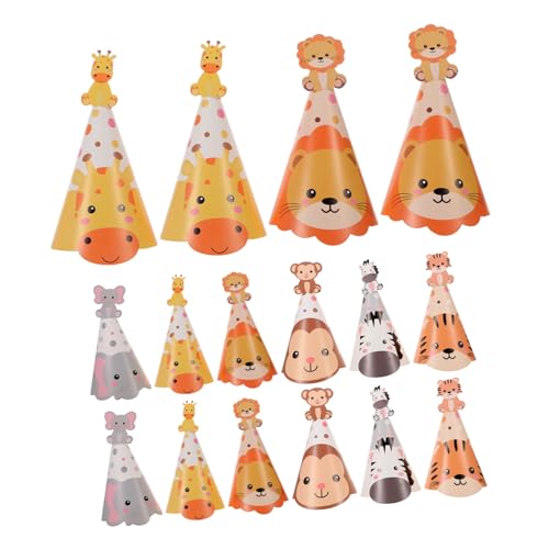 WEKAMOS 5 Sätze Kindergeburtstag Partyhüte mit Tiermotiven Verstellbare Papierkronen Tiger Elefant Dschungel Themengeburtstag Bunte Tierprint Hüte WEKAMOS 5 Sätze Kindergeburtstag Partyhüte mit Tiermotiven Verstellbare Papierkronen Tiger Elefant Dschungel Themengeburtstag Bunte Tierprint Hüte von WEKAMOS