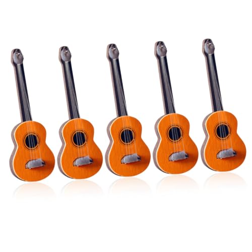 WEKAMOS 5 Stück Gitarrenmodell Teiliges aus Langlebigem Material für Puppenhaus Dekoration Realistische Musikinstrumente für Kreative Spielumgebungen WEKAMOS 5 Stück Gitarrenmodell Teiliges aus Langlebigem Material für Puppenhaus Dekoration Realistische Musikinstrumente für Kreative Spielumgebungen von WEKAMOS