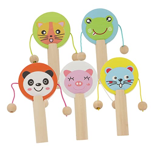 WEKAMOS 5 Stück Holzspielzeug Teiliges Orff Musikinstrument mit Niedlichen Cartoon Motiven Pädagogisches Rasselspielzeug für Kleinkinder Jahre zur Frühen Musikalischen WEKAMOS 5 Stück Holzspielzeug Teiliges Orff Musikinstrument mit Niedlichen Cartoon Motiven Pädagogisches Rasselspielzeug für Kleinkinder Jahre zur Frühen Musikalischen von WEKAMOS