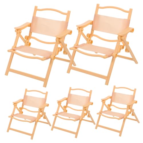 WEKAMOS 5 Stück Miniatur Liegestühle Faltbare Mini Strandstühle Puppenhaus Dekorationen für Mikrolandschaft Rollenspiel Zubehör WEKAMOS 5 Stück Miniatur Liegestühle Faltbare Mini Strandstühle Puppenhaus Dekorationen für Mikrolandschaft Rollenspiel Zubehör von WEKAMOS