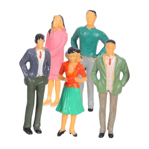 WEKAMOS 5 Stück Miniatur Menschen Figuren Realistische Bunte Modellfiguren für Dioramen Architekturmodelle Langlebige Miniatur Personen zum Basteln und Dekorativen Landschaften von WEKAMOS