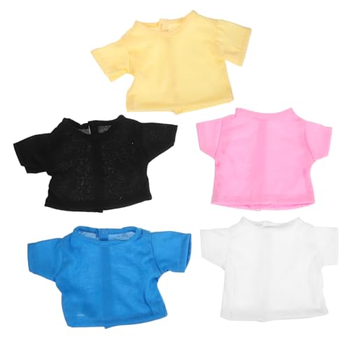 WEKAMOS 5 Stück Puppenkleidung Mit Kurzen Ärmeln Für Kleine Bären Bärenkleid Stoff Für Plüschtiere Puppenkleidung Bären T Shirt WEKAMOS 5 Stück Puppenkleidung Mit Kurzen Ärmeln Für Kleine Bären Bärenkleid Stoff Für Plüschtiere Puppenkleidung Bären T Shirt von WEKAMOS
