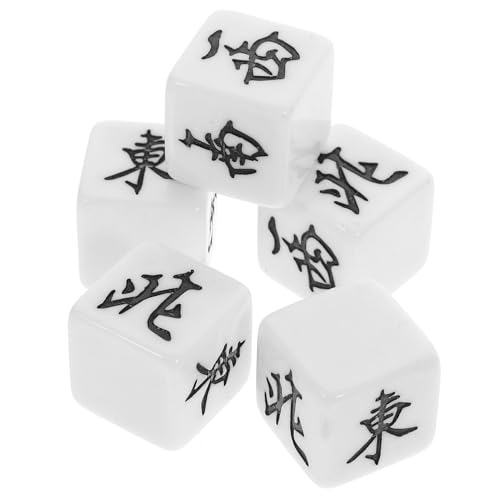 WEKAMOS 5 Stück Teiliges Acrylic Mahjong Würfel Windrichtungswürfel Dunkel Klein Leicht Tragbar Für Brettspiele Partys Familien Zusammenkünfte WEKAMOS 5 Stück Teiliges Acrylic Mahjong Würfel Windrichtungswürfel Dunkel Klein Leicht Tragbar Für Brettspiele Partys Familien Zusammenkünfte von WEKAMOS