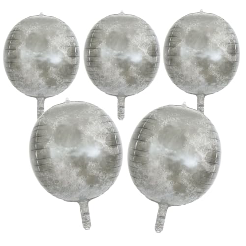 WEKAMOS 5 Stück Teiliges Aluminiumfolie Mondmuster Luftballons Kreative Planetendekoration Folienballons Robust und Sicher für Weltraum Geburtstag Party Schul und Firmendekoration WEKAMOS 5 Stück Teiliges Aluminiumfolie Mondmuster Luftballons Kreative Planetendekoration Folienballons Robust und Sicher für Weltraum Geburtstag Party Schul und Firmendekoration von WEKAMOS