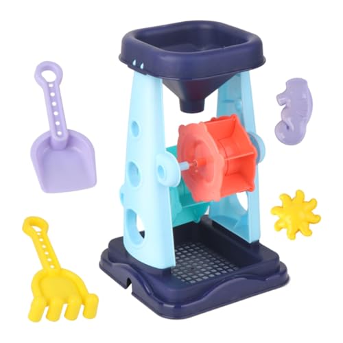 WEKAMOS 5 Stück Teiliges Beach Toys Set Sandspielzeug Sand Schaufel Sanduhr Kreatives Sand Tools Kit für Kleinkinder Strand Schwimmbad Backyard Zubehör in Blau Bunte Zufällige Farbe von WEKAMOS