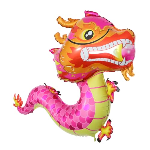 WEKAMOS 5 Stück Teiliges Chinesische Neujahrs Drachen Folienballons aus Langlebigem Aluminiumfolie Einfach Aufzublasen Vielseitig für Innen und Außenbereich als Partydeko zum Frühlingsfest von WEKAMOS