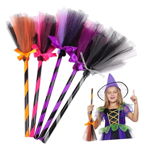 WEKAMOS 5 Stück Teiliges Hexenbesen Leicht Halloween Party Cosplay Requisite für Mädchen Hexenkostüm Zubehör WEKAMOS 5 Stück Teiliges Hexenbesen Leicht Halloween Party Cosplay Requisite für Mädchen Hexenkostüm Zubehör von WEKAMOS