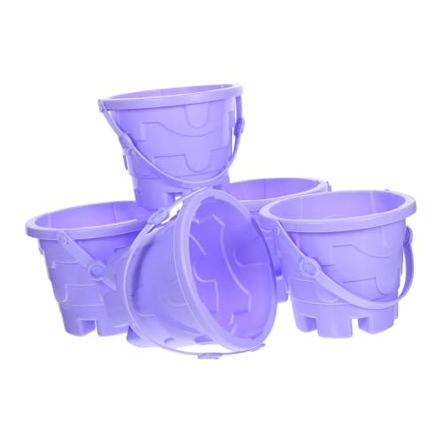 WEKAMOS 5 Stück Teiliges Kindersand Eimer Bunte Leichte Kunststoff Buckets Robustes Strandspielzeug für Fördert Koordination und Greiffähigkeit für Sandkasten und WEKAMOS 5 Stück Teiliges Kindersand Eimer Bunte Leichte Kunststoff Buckets Robustes Strandspielzeug für Fördert Koordination und Greiffähigkeit für Sandkasten und von WEKAMOS